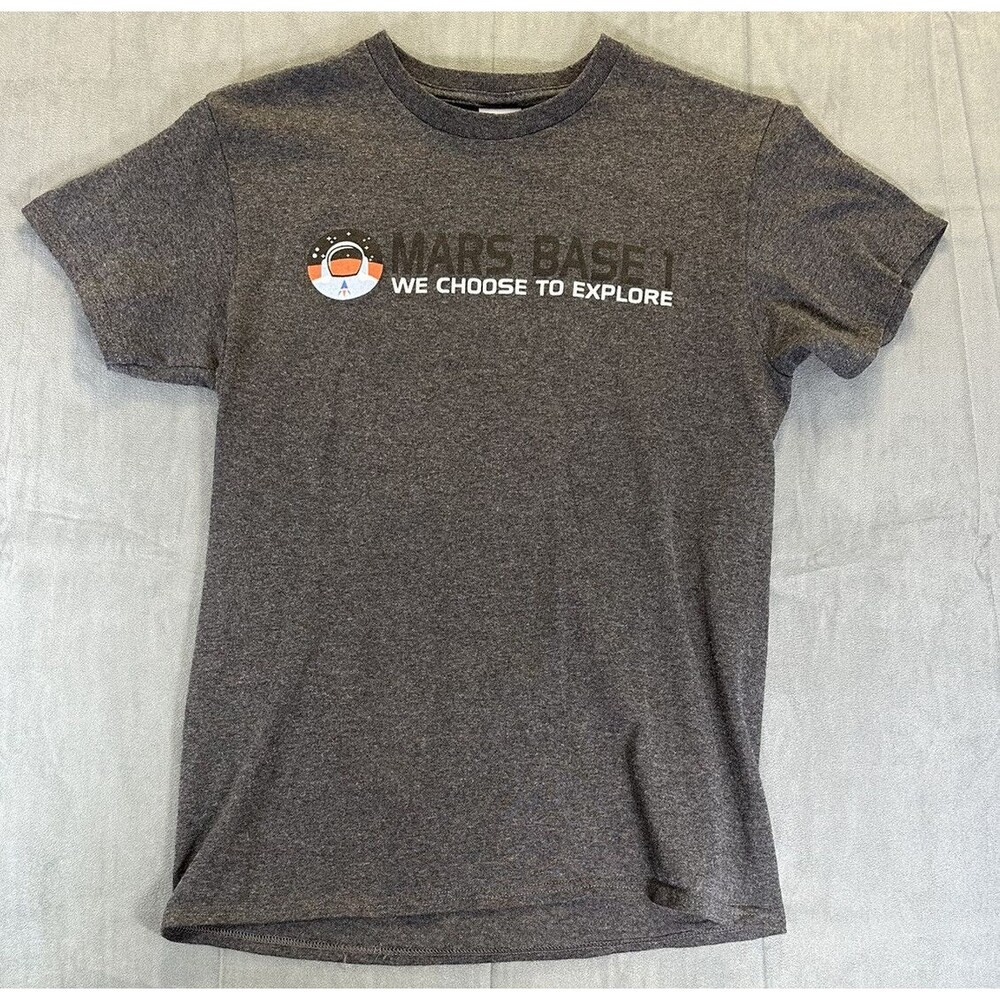 Mars Base 1 Nasa Kennedy Space Center TShirt Gray‎ Short Sleeve Adult Small Tee